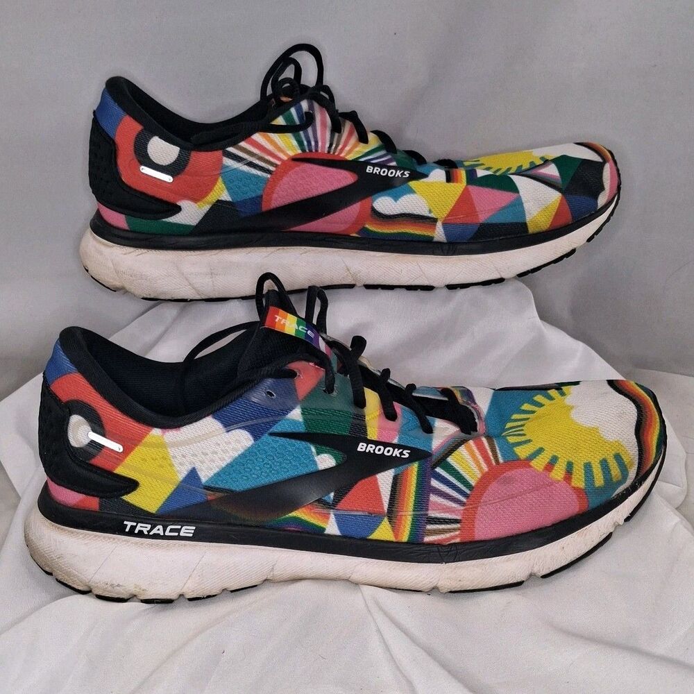 Lisa Congdon x Brooks Trace 2 Pride LGBQ rainbow Size US 13 UK 12